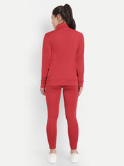 Waylene Red Activewear Set showing back view, highlighting fitted design and comfort.