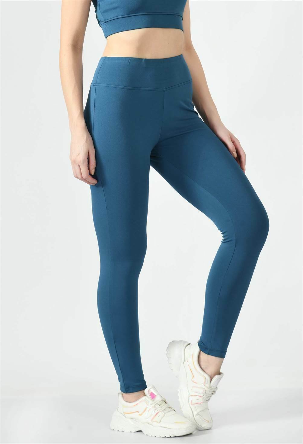 Waylene Teal Leggings for Women with High Waist and Seamless Design
