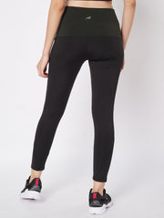 Waylene black and olive leggings back view showcasing fit