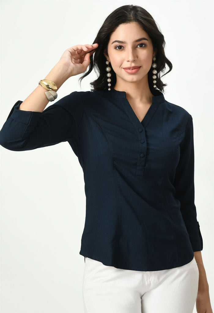 新品◯NEAU◯volume sleeve blouse (dark navy) Volume-Sleeve Blouse | Banana Republic Factory
